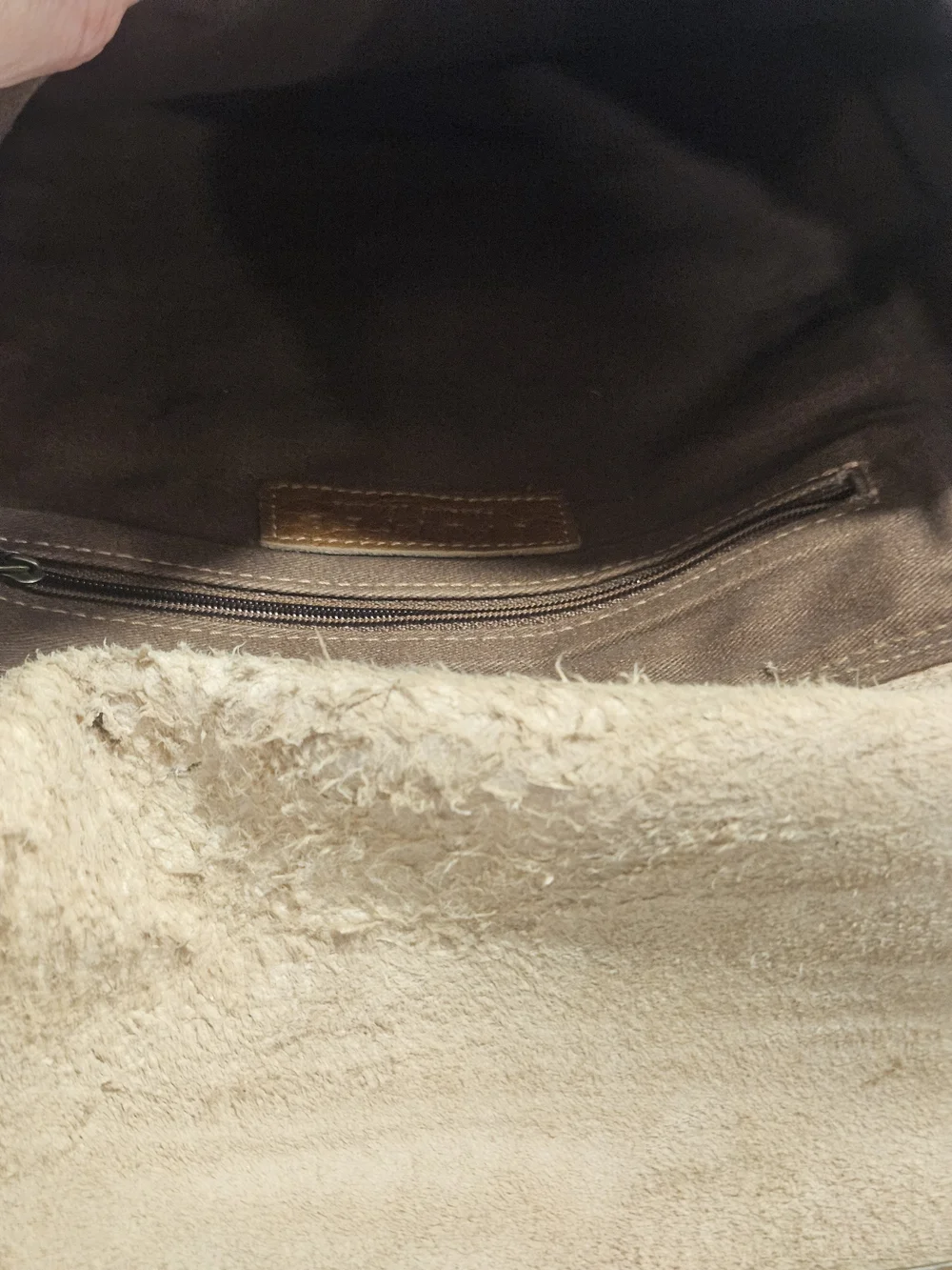 Vintage The Limited Tan Brown Textured Genuine Leather Crossbody Messenger Bag